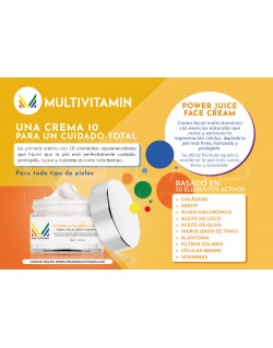 Características crema facial unisex Multivitamin.